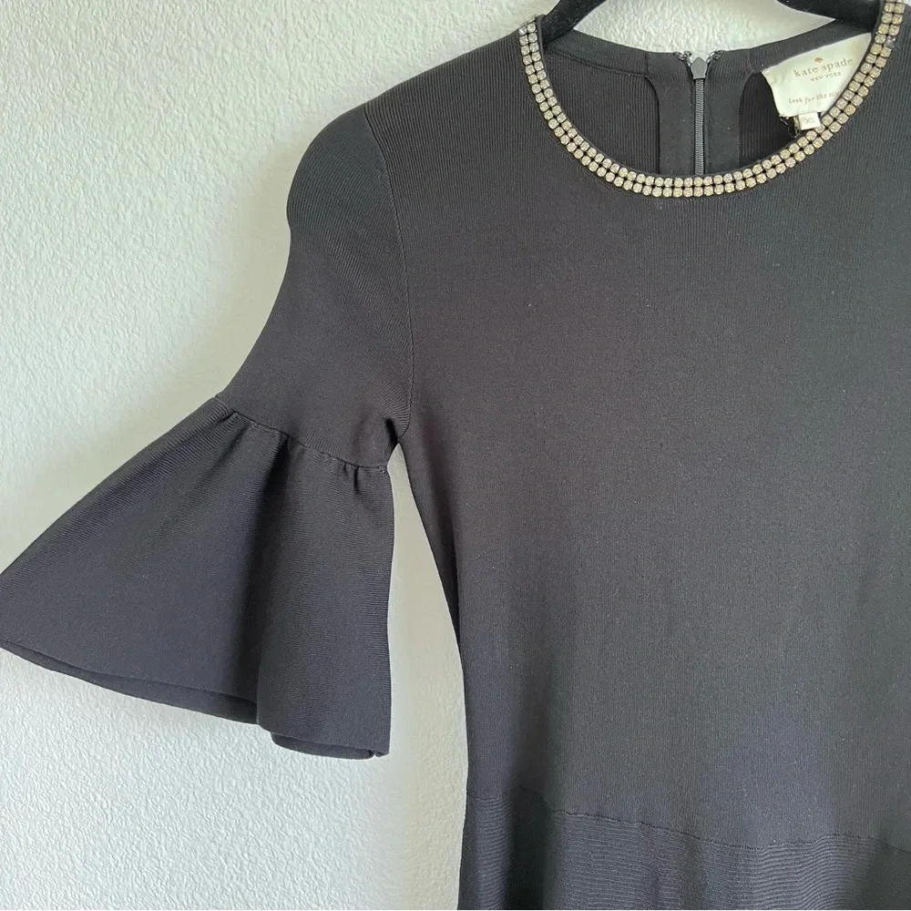 Kate Spade Fit & Flare Jewel Embellished Sweater Dress‎